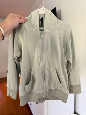 Babysprouts Girls and Boys 3T Bamboo Hooded Jacket Sage Green Like New